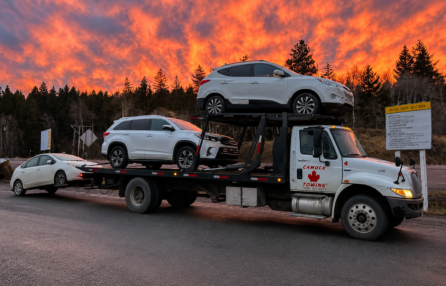 Canuck Towing in action