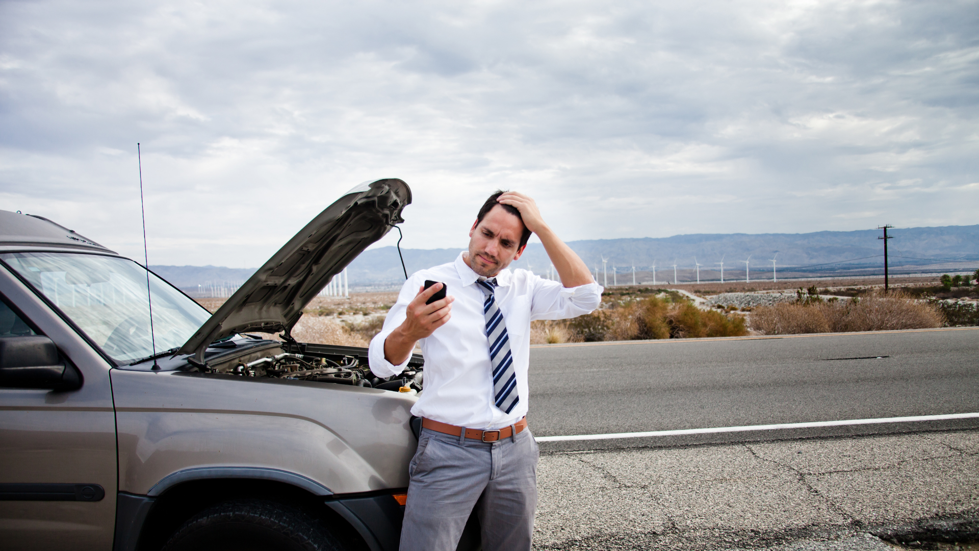 Driver staying calm during highway breakdown BC